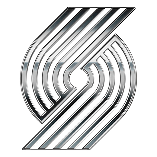 Portland Trail Blazers Silver Logo vinyl decal